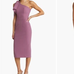 Elegant One-Shoulder Purple Dress